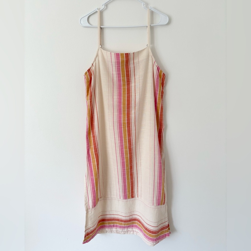 Rip Curl Colorful Striped Heat Wave Cotton Sleeveless Midi Dress Size Medium - Picture 3 of 9